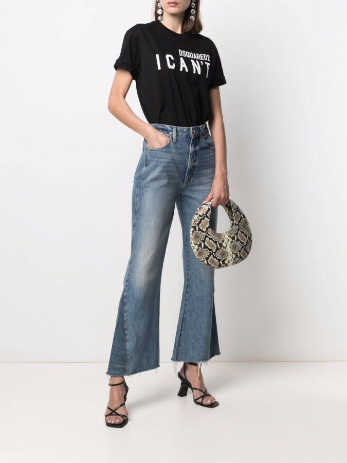 DSQUARED2 T-shirt met tekst Zwart