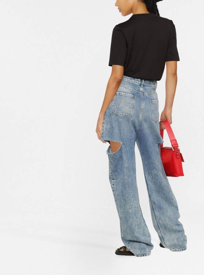 DSQUARED2 T-shirt met tekst Zwart