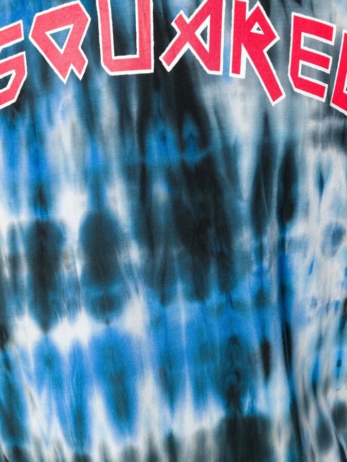 DSQUARED2 T-shirt met tie-dye Blauw