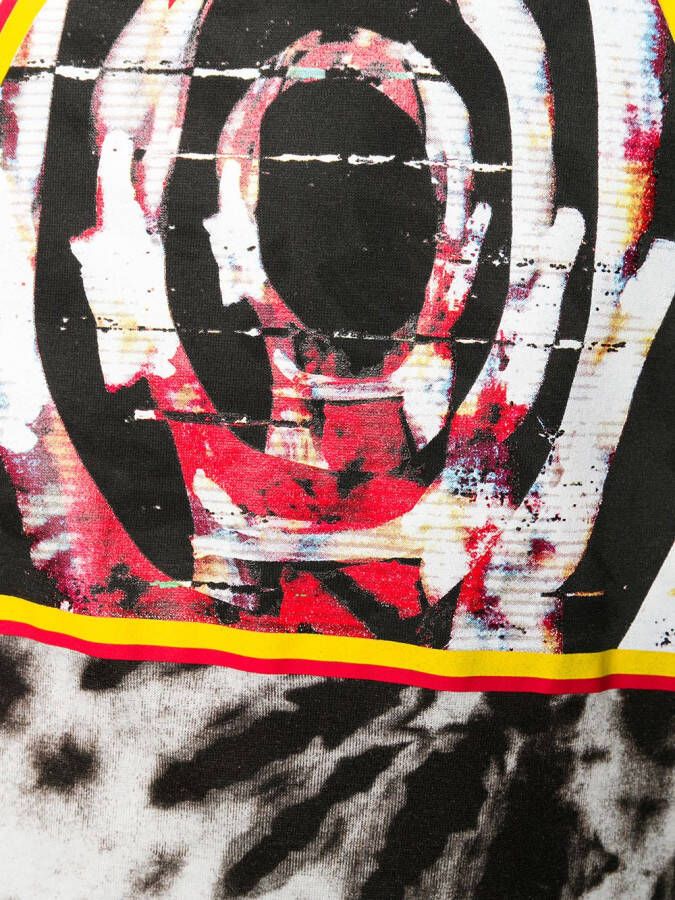 DSQUARED2 T-shirt met tie-dye print Bruin