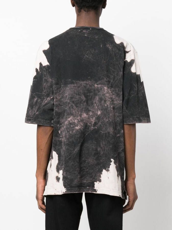DSQUARED2 T-shirt met tie-dye print Zwart