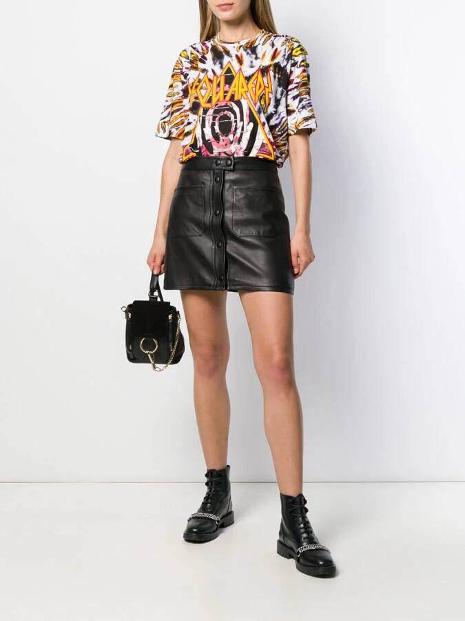 DSQUARED2 T-shirt met tie-dye print Zwart