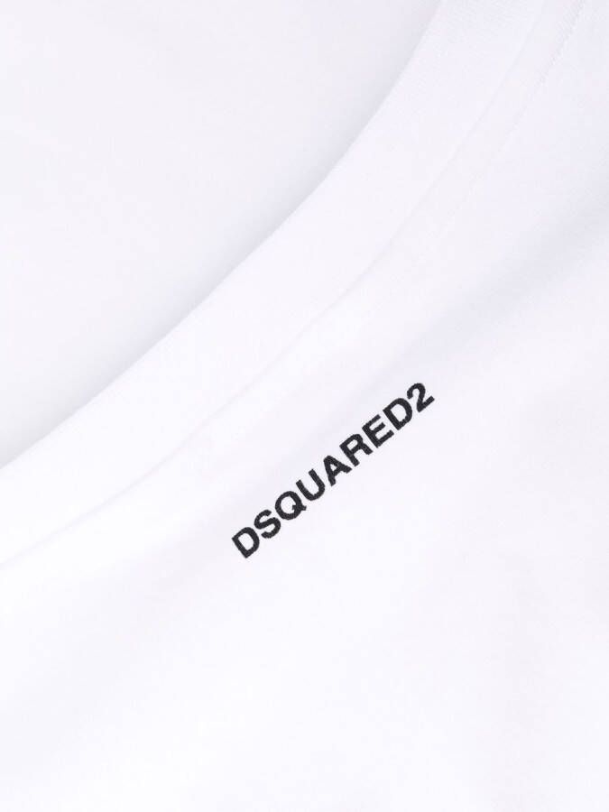 DSQUARED2 T-shirt met V-hals Wit