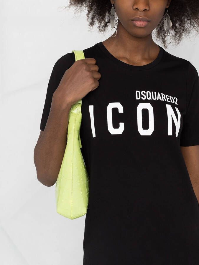Dsquared2 T-shirtjurk met logoprint Zwart