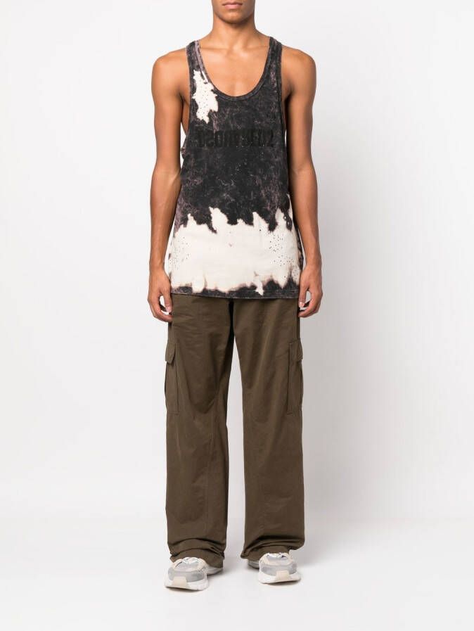 DSQUARED2 Tanktop met logoprint Zwart