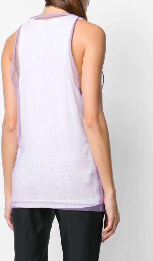 Dsquared2 tanktop met ruches Roze