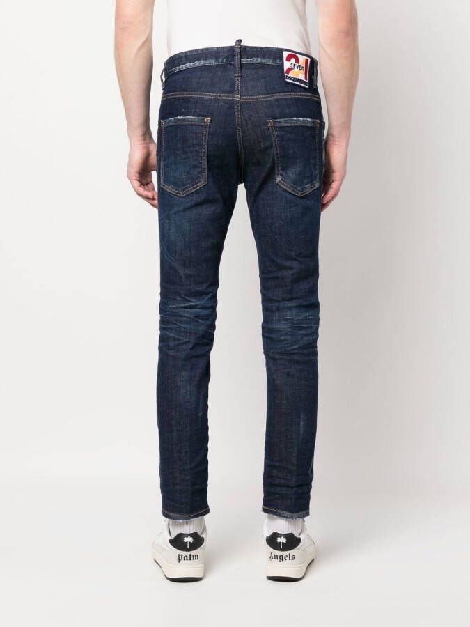 DSQUARED2 Jeans met tie-dye Blauw
