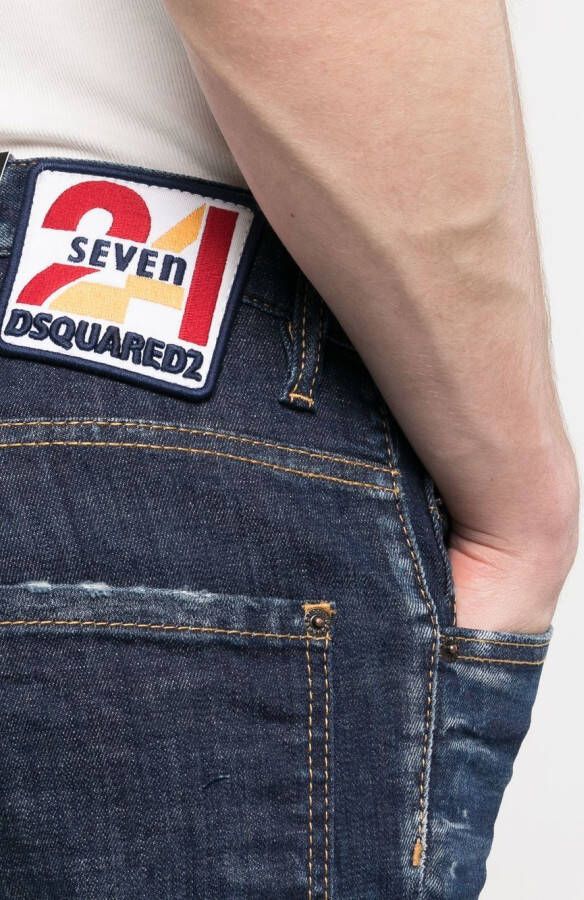 DSQUARED2 Jeans met tie-dye Blauw