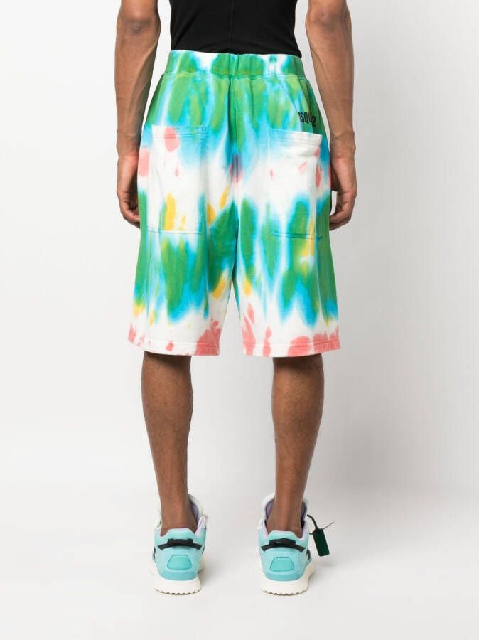 DSQUARED2 Trainingsshorts met tie-dye print Groen