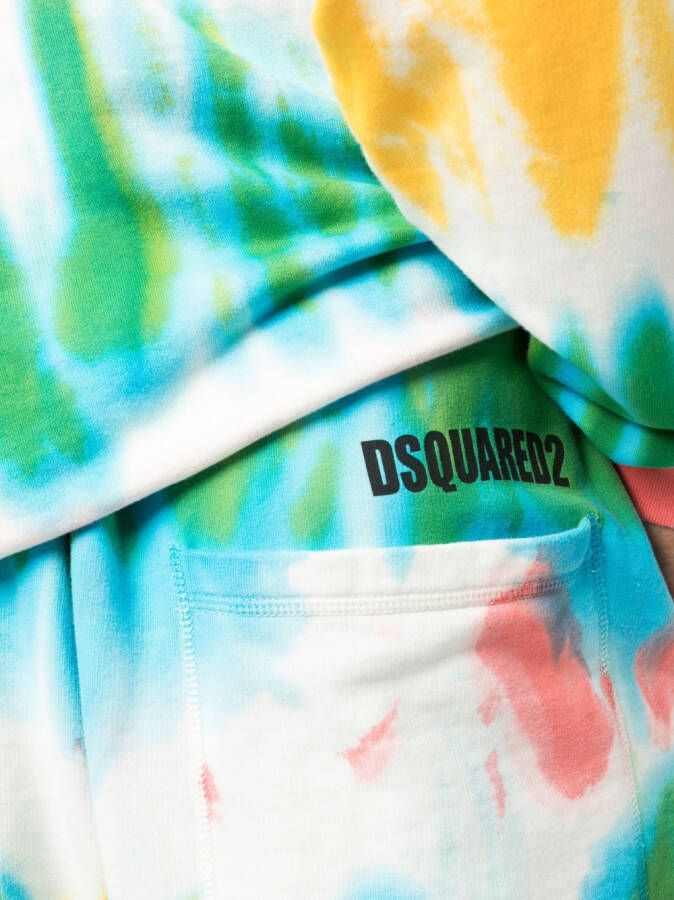 DSQUARED2 Trainingsshorts met tie-dye print Groen
