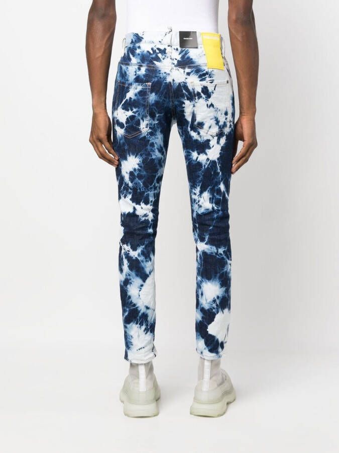 DSQUARED2 Broek met tie-dye print Blauw