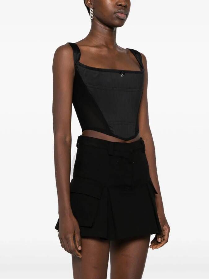 DSQUARED2 Top met mesh vlakken Zwart