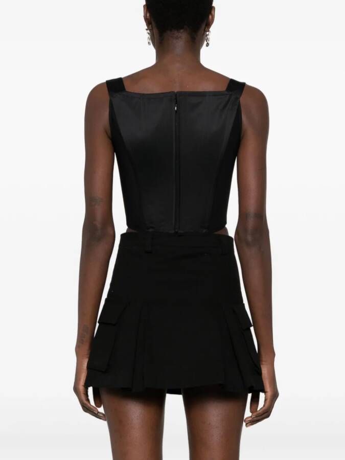 DSQUARED2 Top met mesh vlakken Zwart