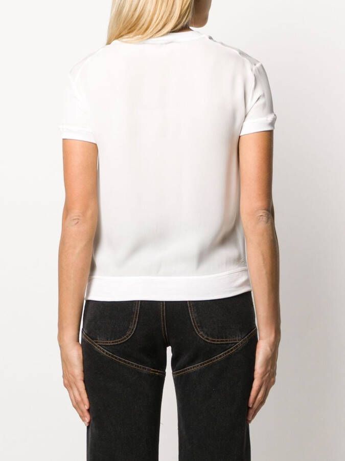 DSQUARED2 Top met spiegelend logo Wit