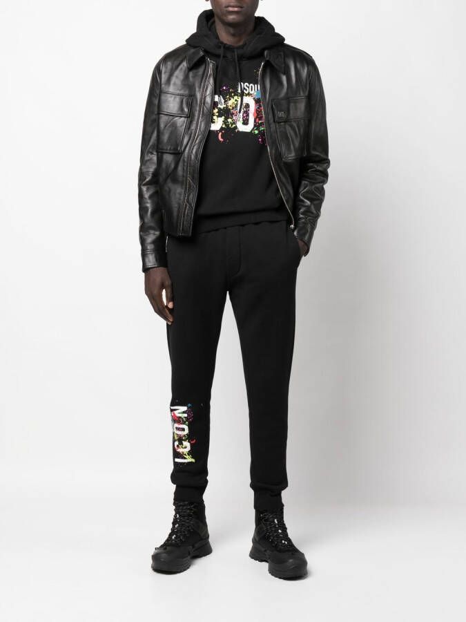 DSQUARED2 Trainingsbroek met logoprint Zwart