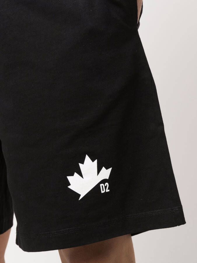 DSQUARED2 Trainingsshorts met logoprint Zwart