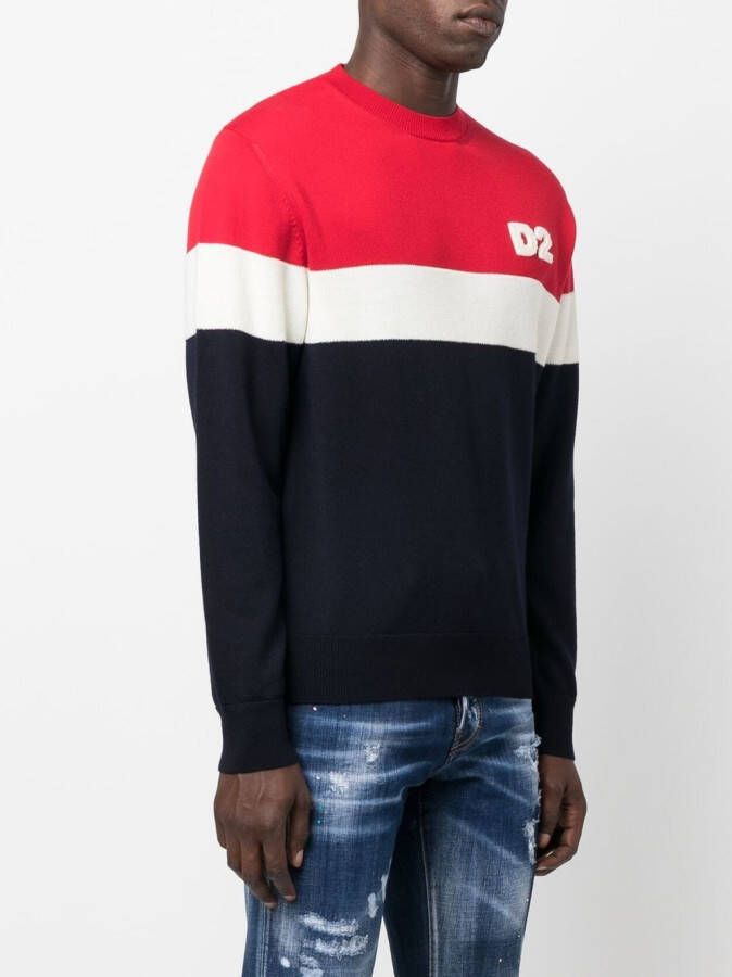 DSQUARED2 Trui met colourblocking Blauw
