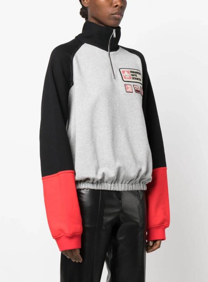 DSQUARED2 Trui met logopatch Grijs