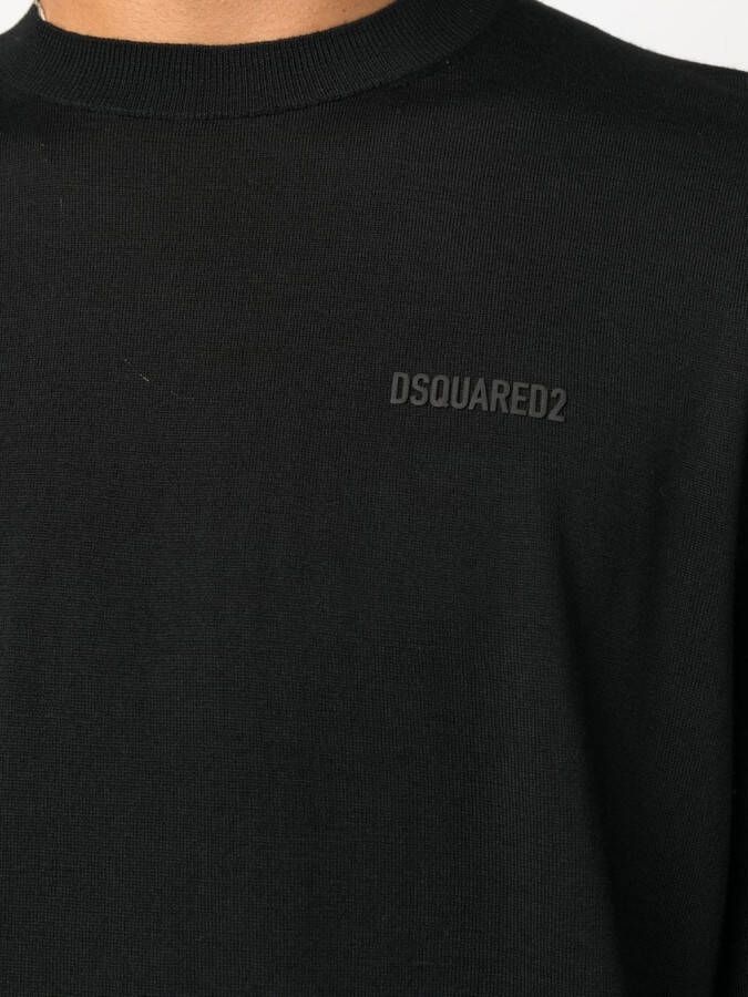 Dsquared2 Trui met logoprint Zwart