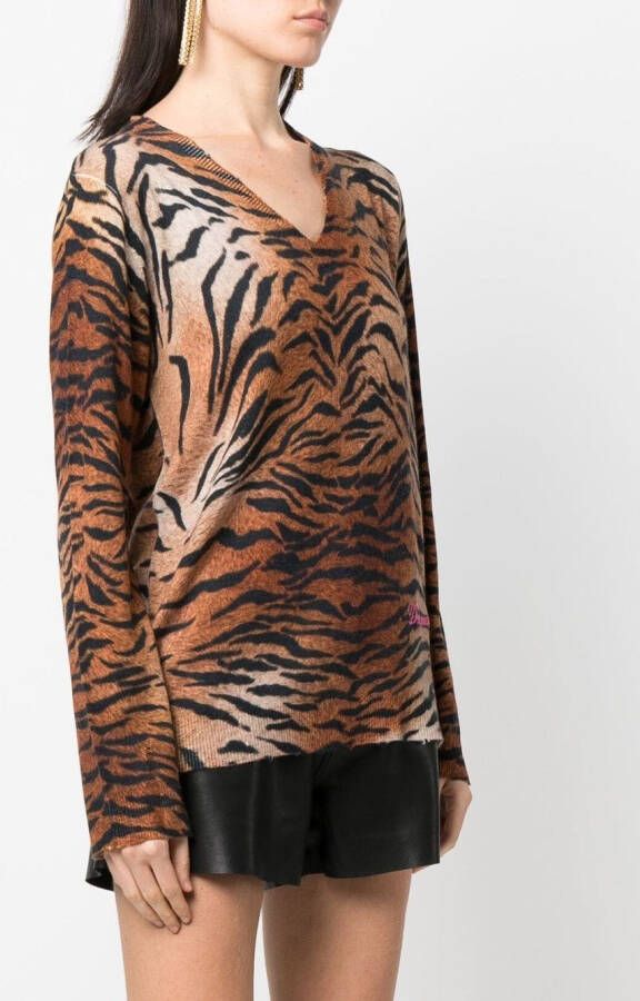 DSQUARED2 Trui met luipaardprint Bruin
