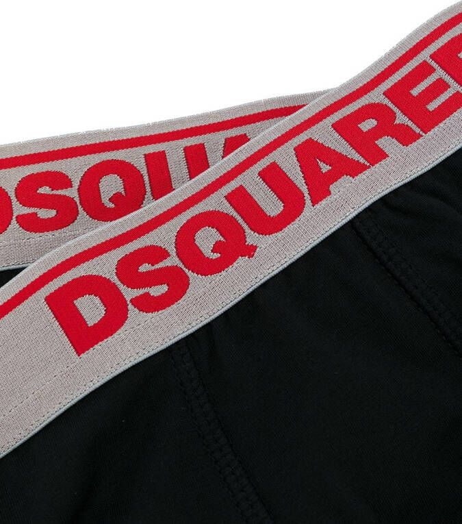 Dsquared2 Twee boxershorts met logo Zwart