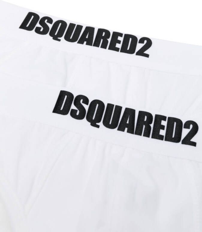 Dsquared2 Twee slips met logoband Wit