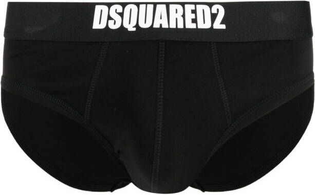 Dsquared2 Twee slips met logoband Zwart