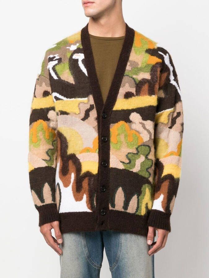 DSQUARED2 Vest met grafische print Bruin