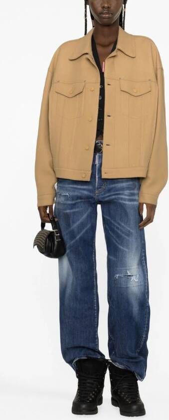 DSQUARED2 virgin wool blend jacket Beige