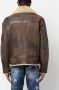 Dsquared2 zip-fastening calf-leather jacket Bruin - Thumbnail 4