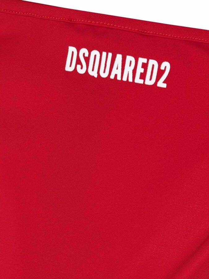 Dsquared2 Zwembroek met logoprint Rood