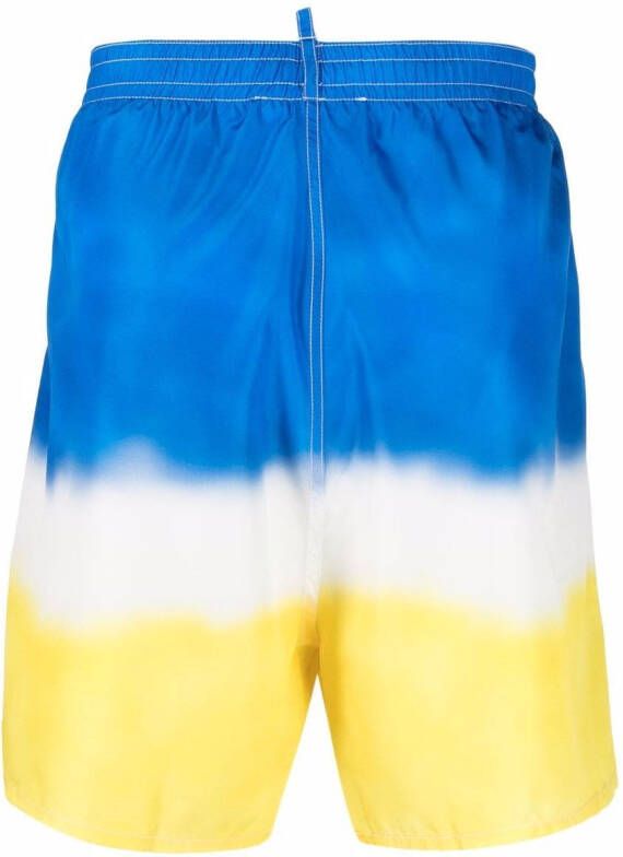 Dsquared2 Zwembroek met verfprint Blauw