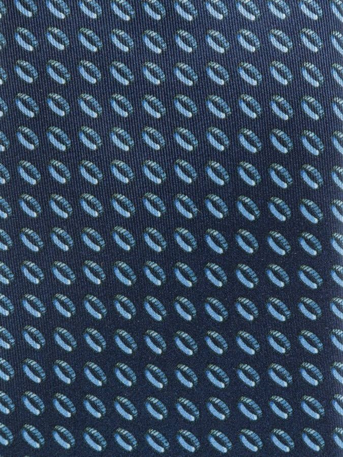 Dunhill Stropdas met abstracte print Blauw