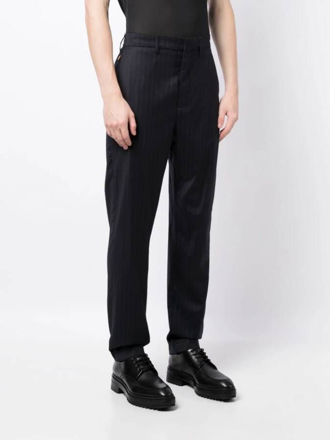 Dunhill Broek met krijtstreep Zwart