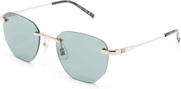 Dunhill Zonnebril met geometrisch montuur Goud
