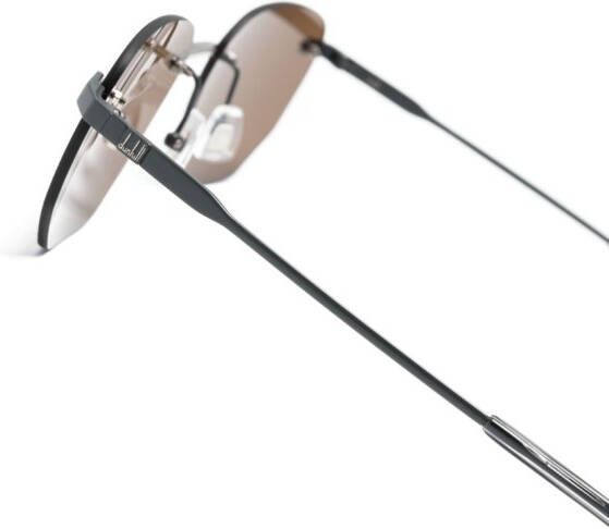 Dunhill Zonnebril met geometrisch montuur Grijs