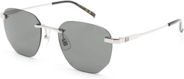 Dunhill Zonnebril met geometrisch montuur Zilver