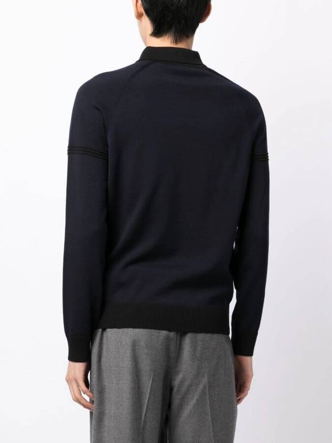 Dunhill Wollen poloshirt Blauw