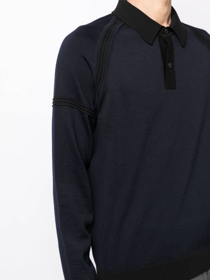 Dunhill Wollen poloshirt Blauw