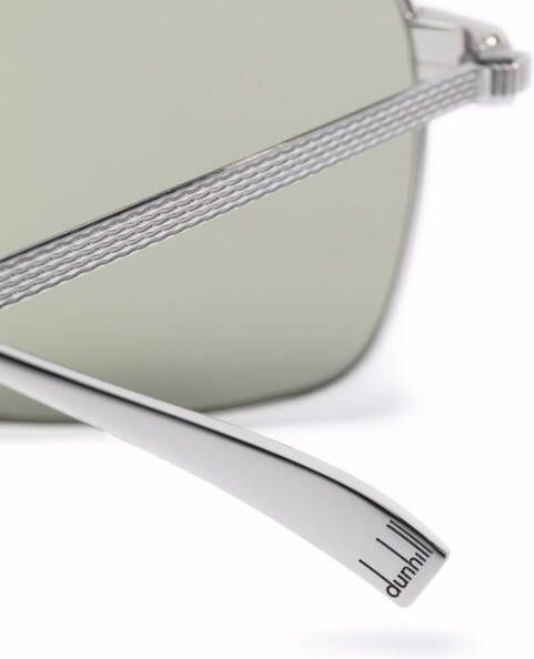Dunhill Zonnebril met piloten montuur Zilver