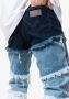 DUOltd Jeans met patchwork Blauw - Thumbnail 5