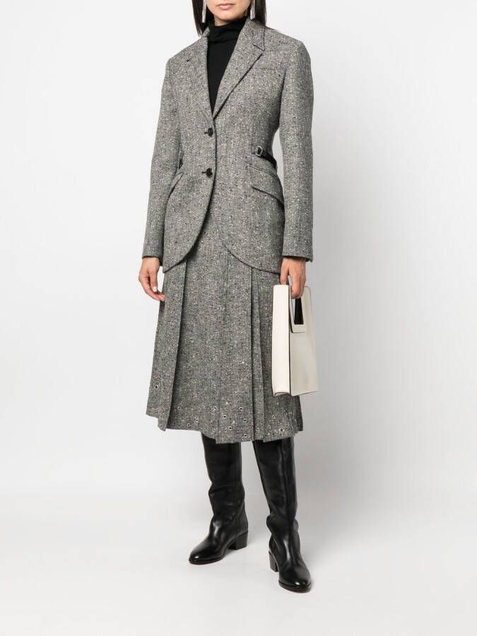 Durazzi Milano Blazer met enkele rij knopen Grijs