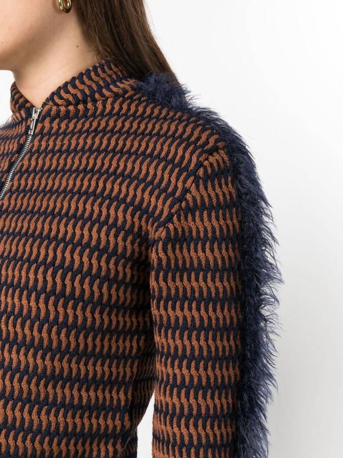 Durazzi Milano Jas met jacquard Bruin