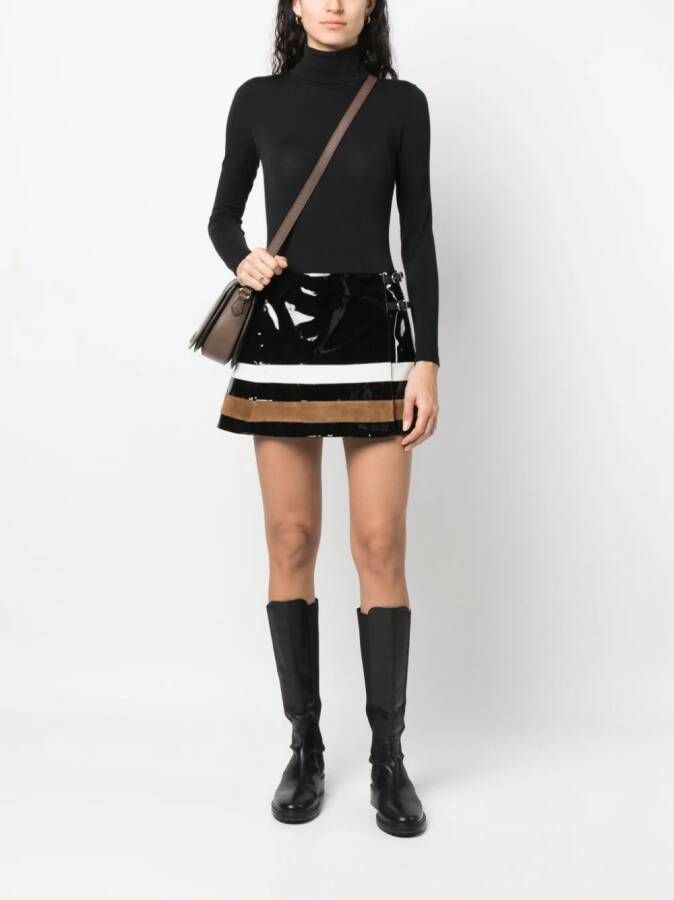 Durazzi Milano Lakleren mini-rok Zwart