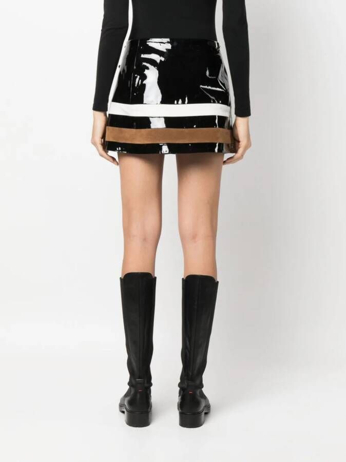 Durazzi Milano Lakleren mini-rok Zwart