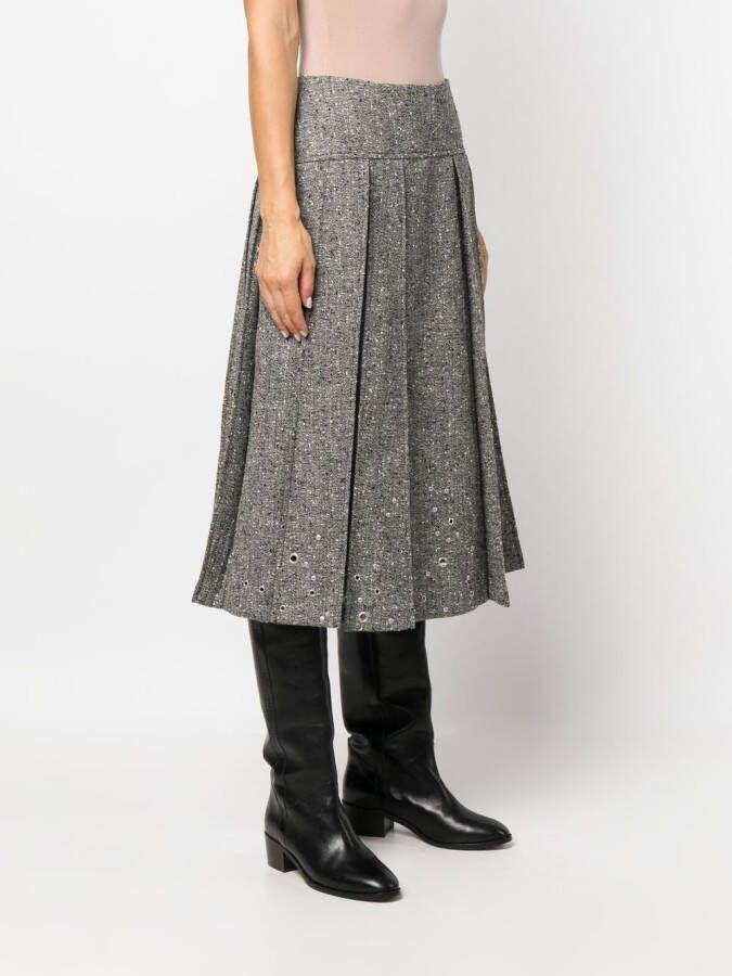 Durazzi Milano Midi-plooirok Grijs