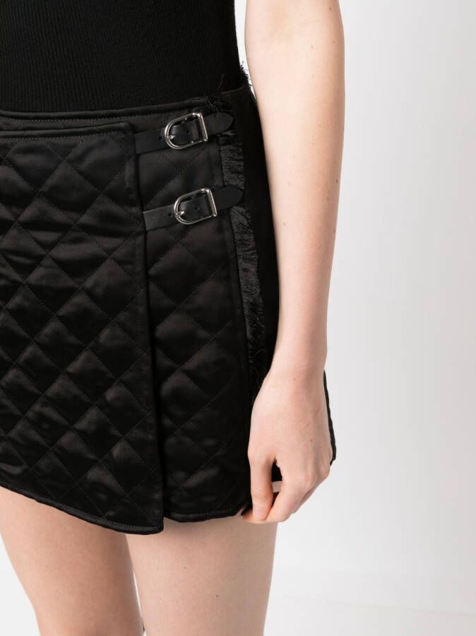 Durazzi Milano Gewatteerde mini-rok Zwart