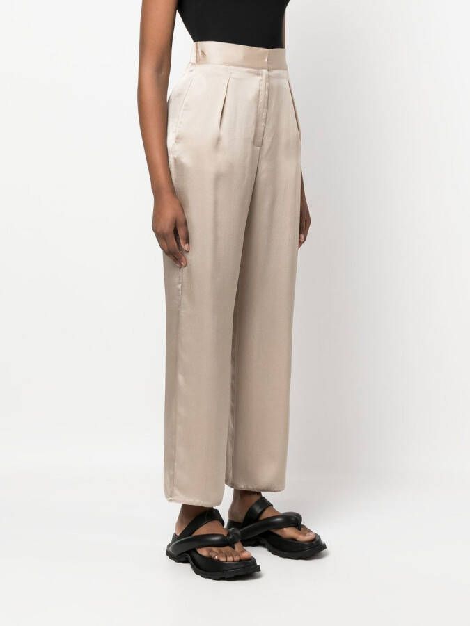 Dusan Cropped palazzo broek Beige