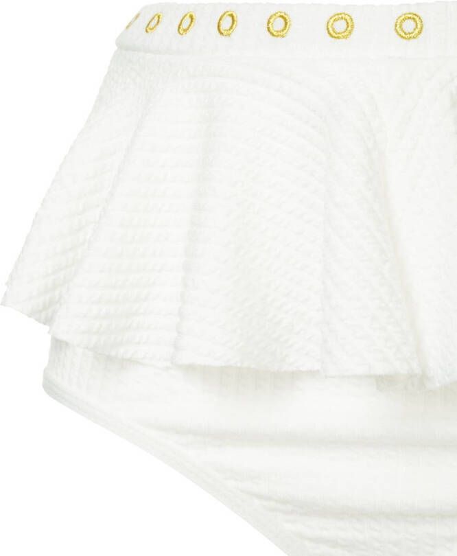 Duskii Bikinislip met ruche Wit