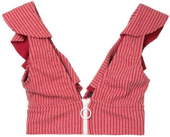 Duskii Spritz bikini top met ruches Rood